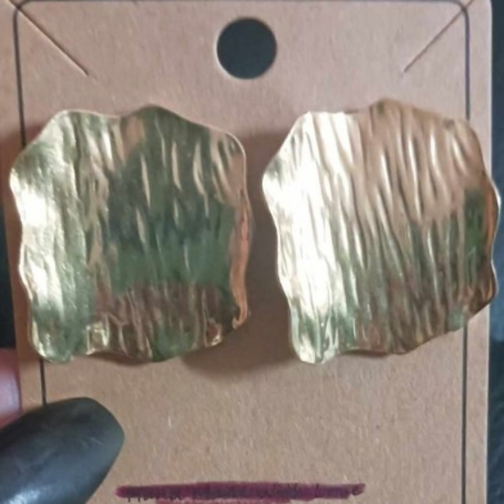 Gold earrings costume